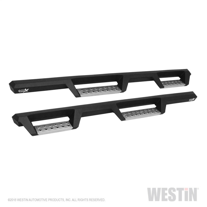 Westin 07-18 Jeep Wrangler JKU 4dr. HDX Stainless Drop Nerf Step Bars - Tex. Blk - Mammoth Racing -