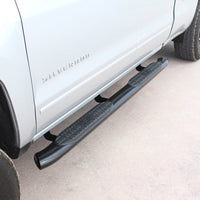 Westin 2014-2018 Chevrolet/GMC Silverado Sierra 1500 Dbl Cab PRO TRAXX 5 Oval Nerf Step Bars - Black - Mammoth Racing -