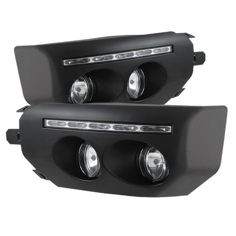 Spyder Toyota FJ Cruiser 07-14 Fog Lights With LED Daytime Running Lights w/swch Blk FL-DRL-TFJ07-BK - Mammoth Racing -