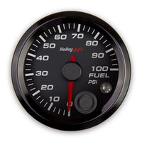 Holley 553-129 EFI Fuel Pressure Gauge 2 1/16 in. Dia. 0-100 psi CAN Black Face Black Bezel EFI Fuel Pressure Gauge - My Store