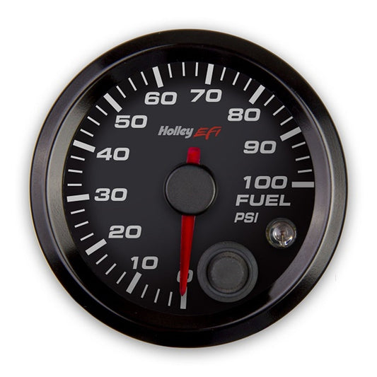 Holley 553-129 EFI Fuel Pressure Gauge 2 1/16 in. Dia. 0-100 psi CAN Black Face Black Bezel EFI Fuel Pressure Gauge - My Store
