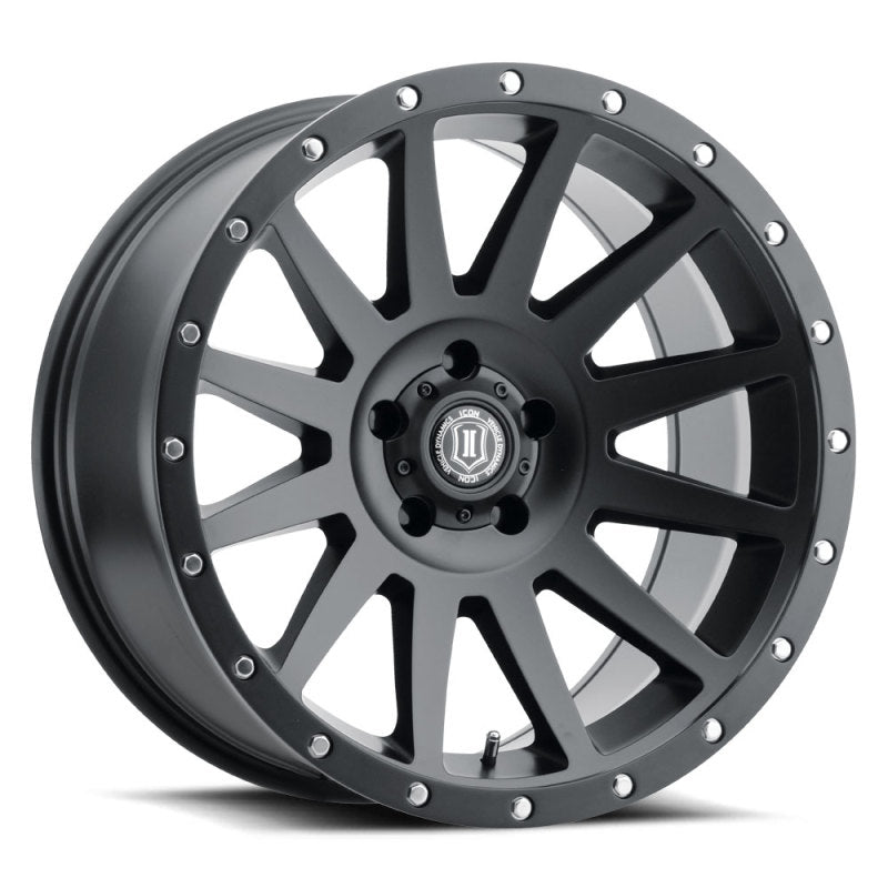 Icon Compression 20x10 5x150 -19mm Offset 4.75in BS 110.10mm Bore Satin Black Wheel - Mammoth Racing -