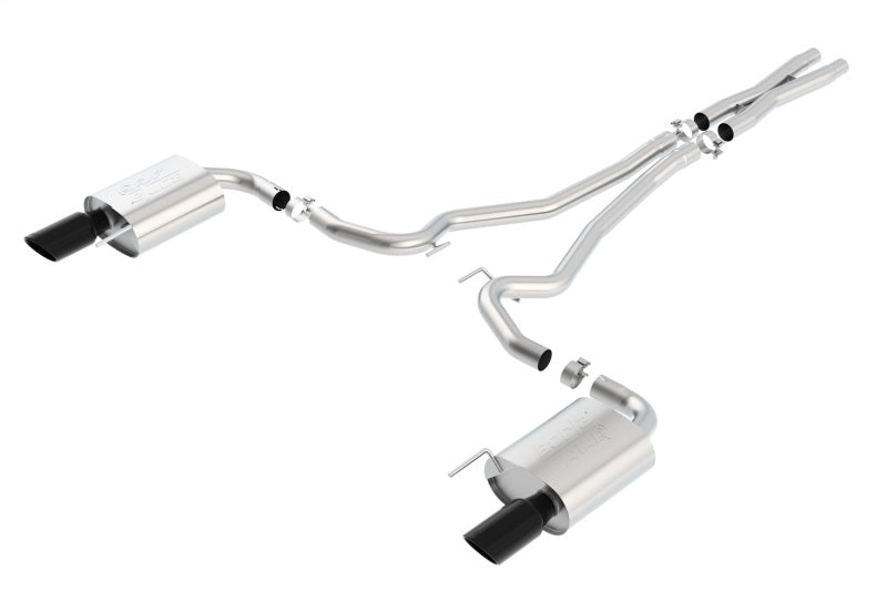 Borla Atak S Cat-Back 15-17 Ford Mustang GT 5.0L V8 MT/AT 2.5in pipe 4in tip (Black Chrome) - My Store