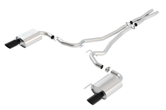 Borla Atak S Cat-Back 15-17 Ford Mustang GT 5.0L V8 MT/AT 2.5in pipe 4in tip (Black Chrome) - My Store