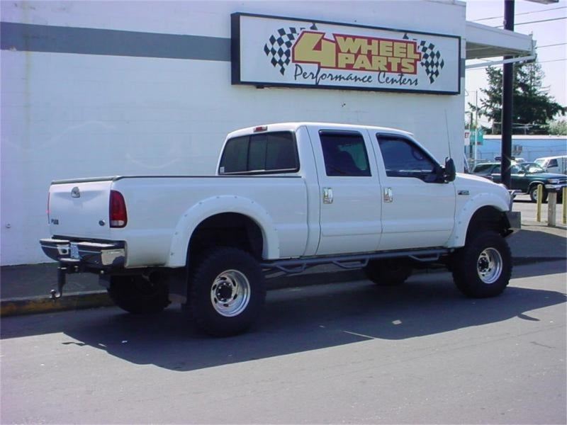 N-Fab Nerf Step 99-16 Ford F-250/350 Super Duty Crew Cab 6.75ft Bed - Gloss Black - Bed Access - 3in - Mammoth Racing -