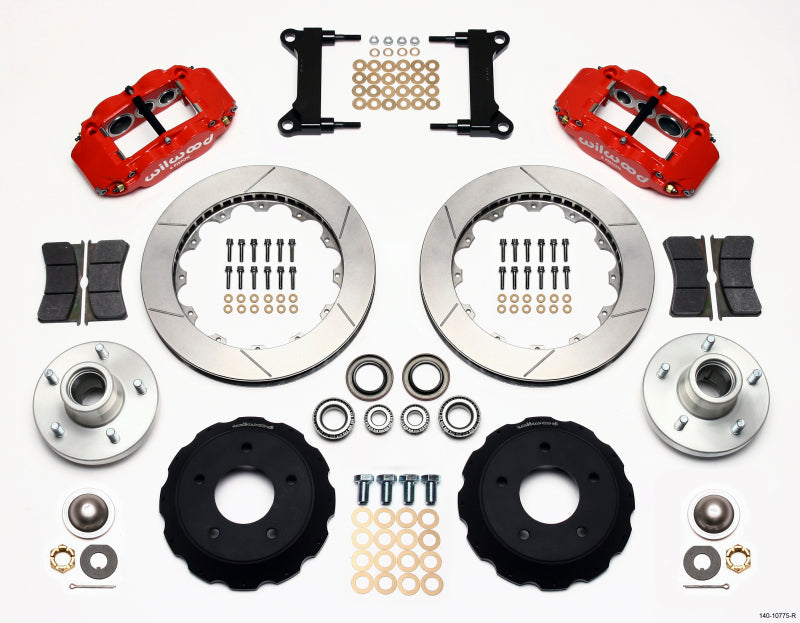 Wilwood Narrow Superlite 6R Front Hub Kit 13.06in Red Chevy C-10 60-87 CPP Drop Spindle - Mammoth Racing -