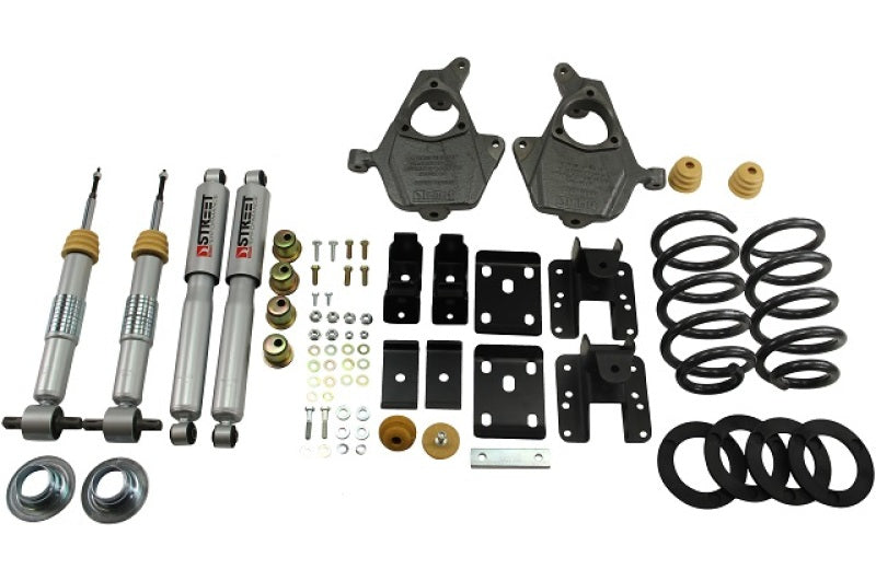 Belltech Lowering KIT 14 Chev/GM 1500 Ext/Crw Cab 2WD 3in or 4in Ft/5in or 6in Rr w/ Shocks - Mammoth Racing -