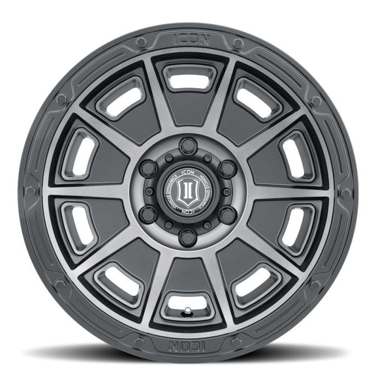 Icon Victory 17x8.5 6x135 6mm Offset 5in BS Smoked Satin Black Tint Wheel