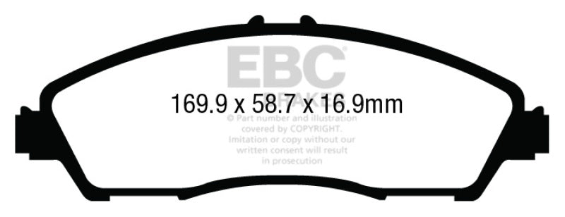 EBC 14+ Acura MDX 3.5 Yellowstuff Front Brake Pads - My Store