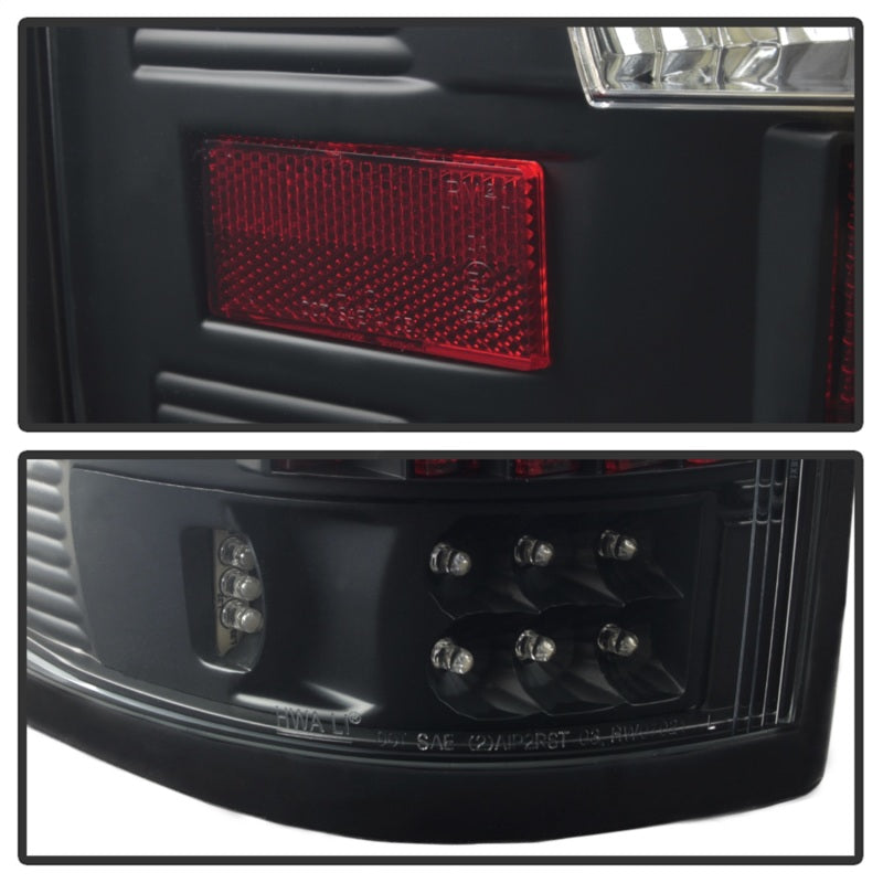Xtune Ford F150 Styleside 04-08 (Not Fit Heritage & SVT) LED Tail Lights Black ALT-ON-FF15004-LED-BK - Mammoth Racing -