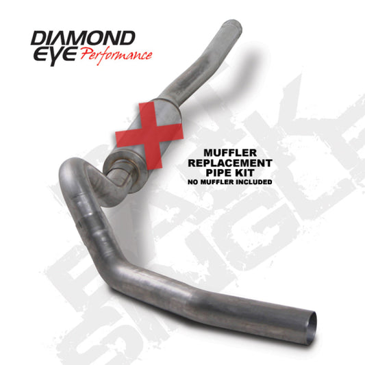 Diamond Eye KIT 4in CB SGL MFLR RPLCMENT PIPE SS CHEVY/GMC 6.6L 2500/3500 2006-2007.5 - Mammoth Racing -