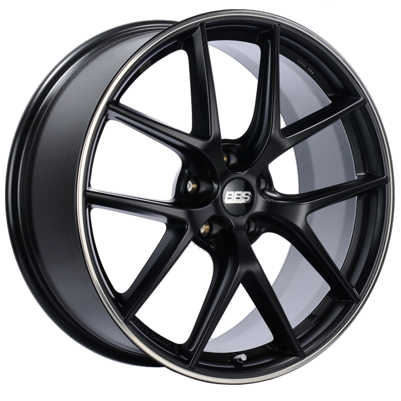BBS CI-R 20x8.5 5x120 ET32 Satin Black Polished Rim Protector Wheel -82mm PFS/Clip Required - Mammoth Racing -
