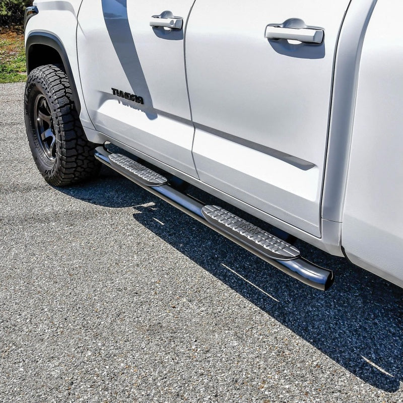 Westin 2022 Toyota Tundra Double Cab PRO TRAXX 4 Oval Nerf Step Bars - Black - Mammoth Racing -