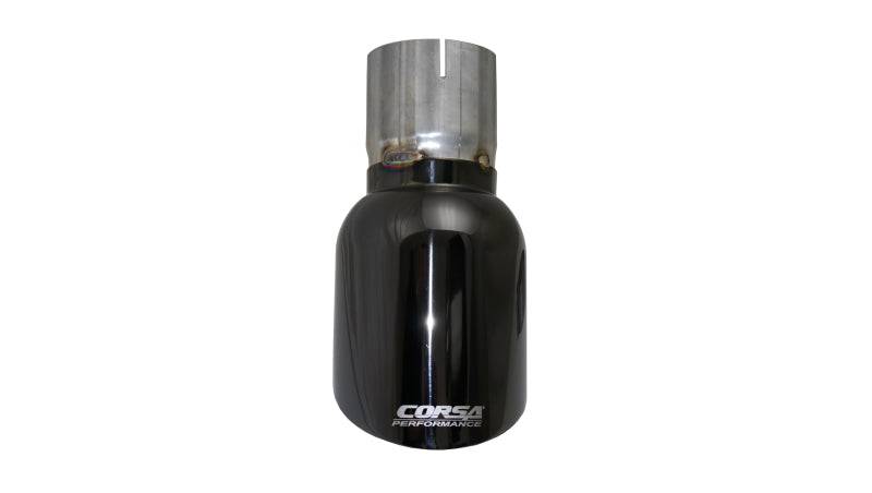 Corsa Single Universal 3.0in Inlet / 4.5in Outlet Black PVD Pro-Series Tip Kit - Mammoth Racing -