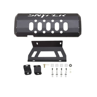 Westin/Snyper 07-17 Jeep Wrangler Muffler Skid Plate - Textured Black - Mammoth Racing -