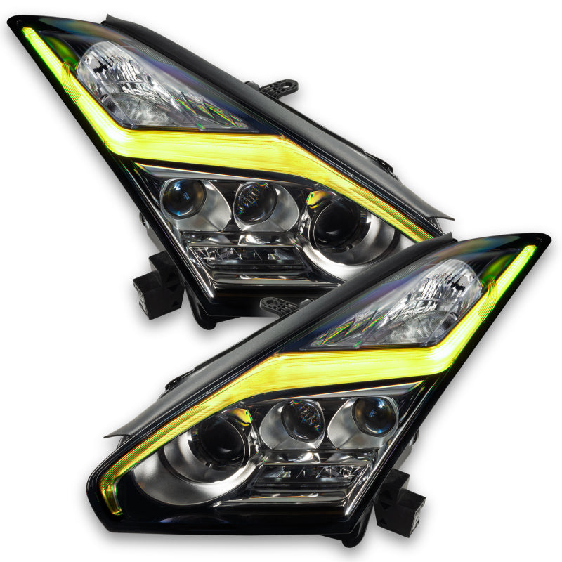 Oracle 15-21 Nissan GT-R RGB+W (Lightning Bolt) Headlight DRL Upgrade Kit - ColorSHIFT - Mammoth Racing -