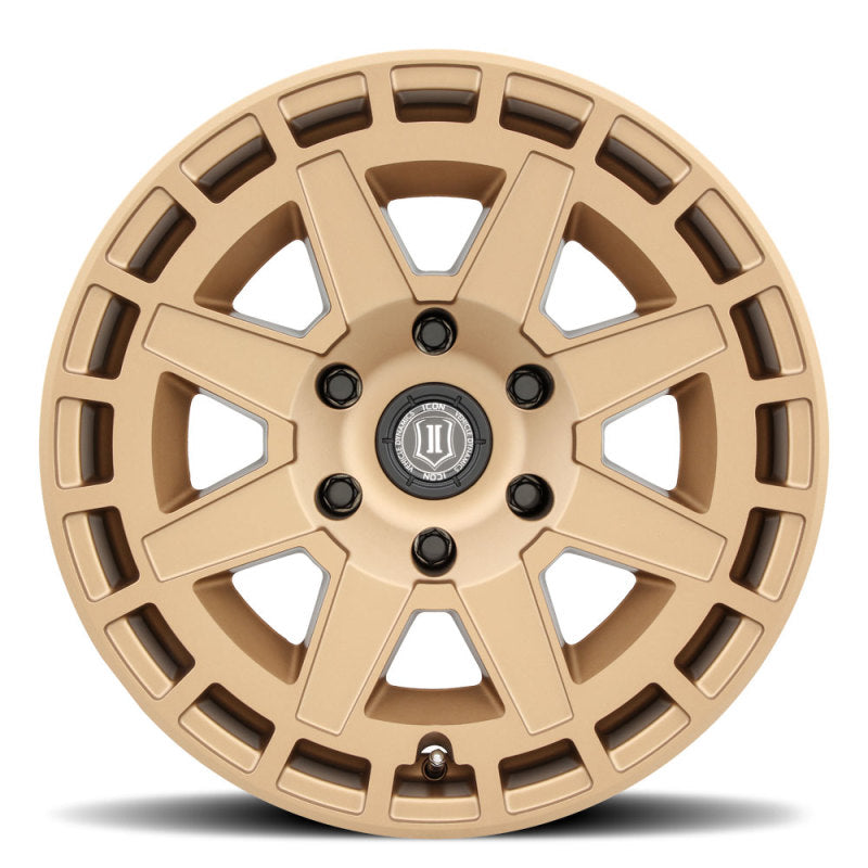 Icon Compass 17x8.5 6x135 6mm Offset 5in BS Satin Brass Wheel - Mammoth Racing -