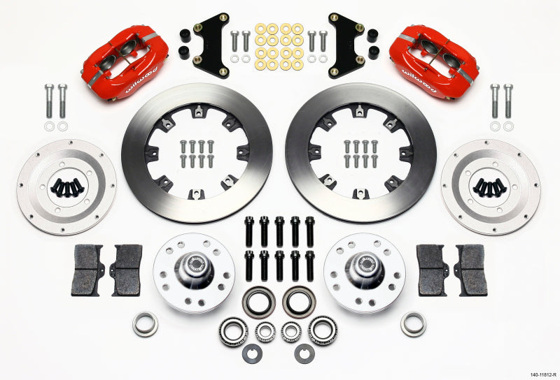 Wilwood Forged Dynalite Front Kit 12.19in Red 49-54 Chevy/53-62 Corvette (*Line Kit Needed*) - Mammoth Racing -