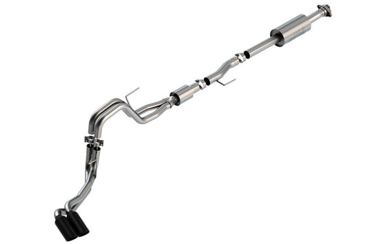 Borla F-150 2021 5.0L 4dr CC SB EC STB Lariat/KR/Pltm/LTD 3/2.25 DSE Cat-Back S-Type Black CHR Tips - My Store