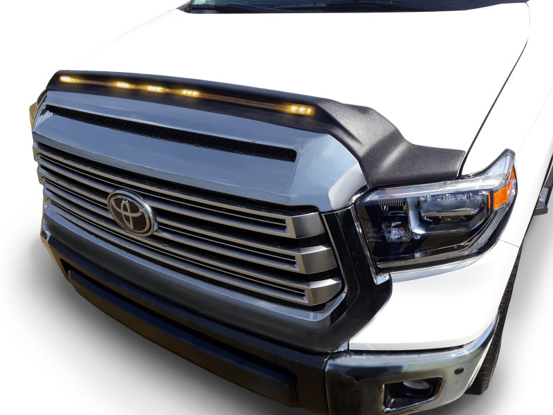 AVS 2014-2019 Toyota Tundra Aeroskin Low Profile Hood Shield w/ Lights - Black - Mammoth Racing -