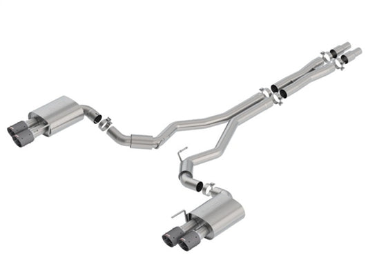 Borla 2018 Ford Mustang GT 5.0L AT/MT (w/o Valves) S-Type 3in Cat-Back Exhaust w/Carbon Fiber Tips - My Store