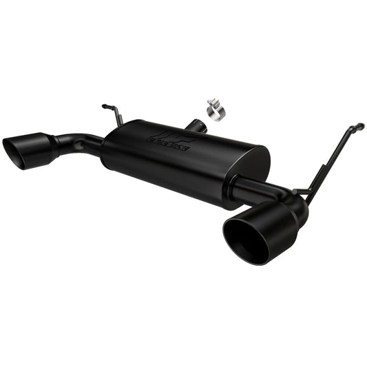 MagnaFlow 07-17 Jeep Wrangler JK 3.8/3.6l Dual Split Rear Exit Black Axle-Back Exhaust - Mammoth Racing -