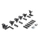Go Rhino 07-18 Jeep Wrangler JKU 4DR Mounting Brackets (V-Series V3/rb10 Slim/RB20 Slim) - Tex. Blk - Mammoth Racing -