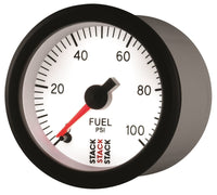 Autometer Stack 52mm 0-100 PSI 1/8in Nptf Male Pro Stepper Motor Fuel Pressure Gauge - White - My Store