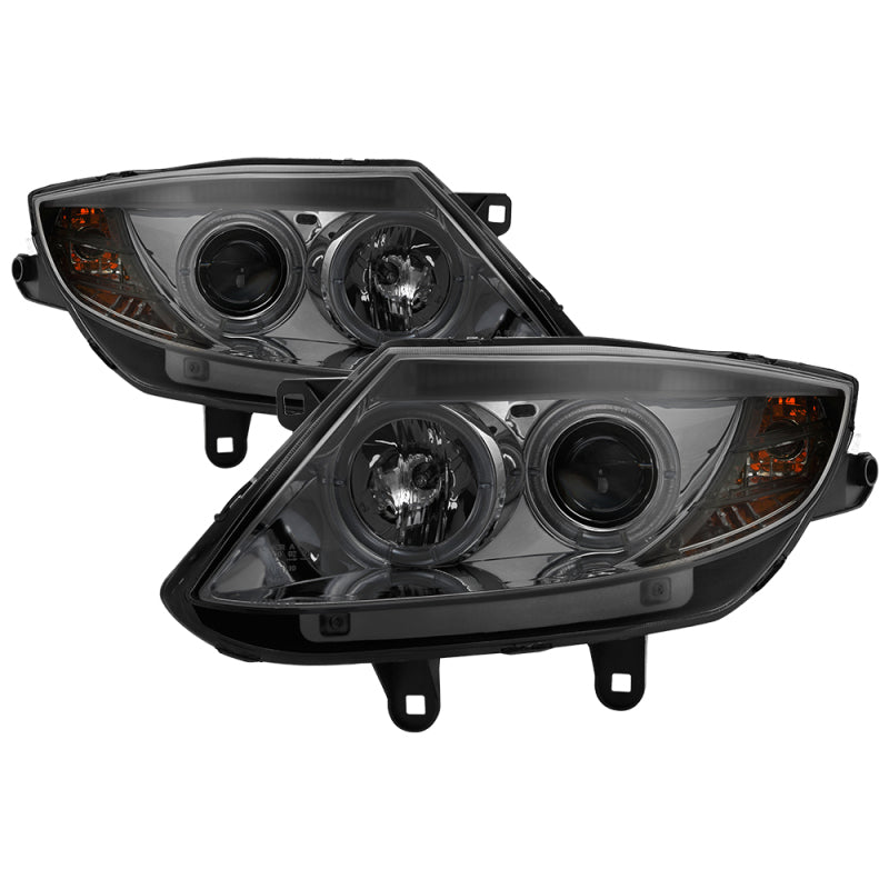 Spyder BMW Z4 03-08 Projector Headlights Halogen Model Only - LED Halo Smoke PRO-YD-BMWZ403-HL-SM - Mammoth Racing -