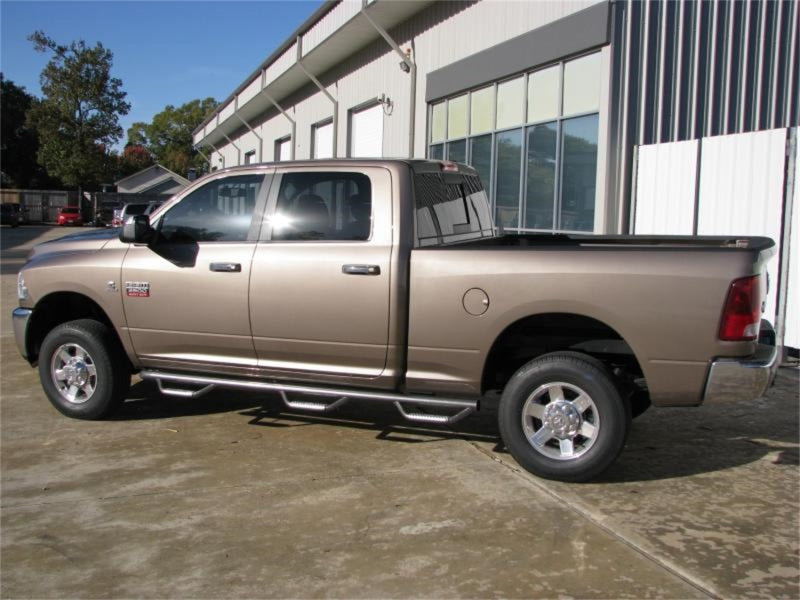N-Fab Nerf Step 10-17 Dodge Ram 1500 Crew Cab 6.4ft Bed - Gloss Black - Bed Access - 3in - Mammoth Racing -