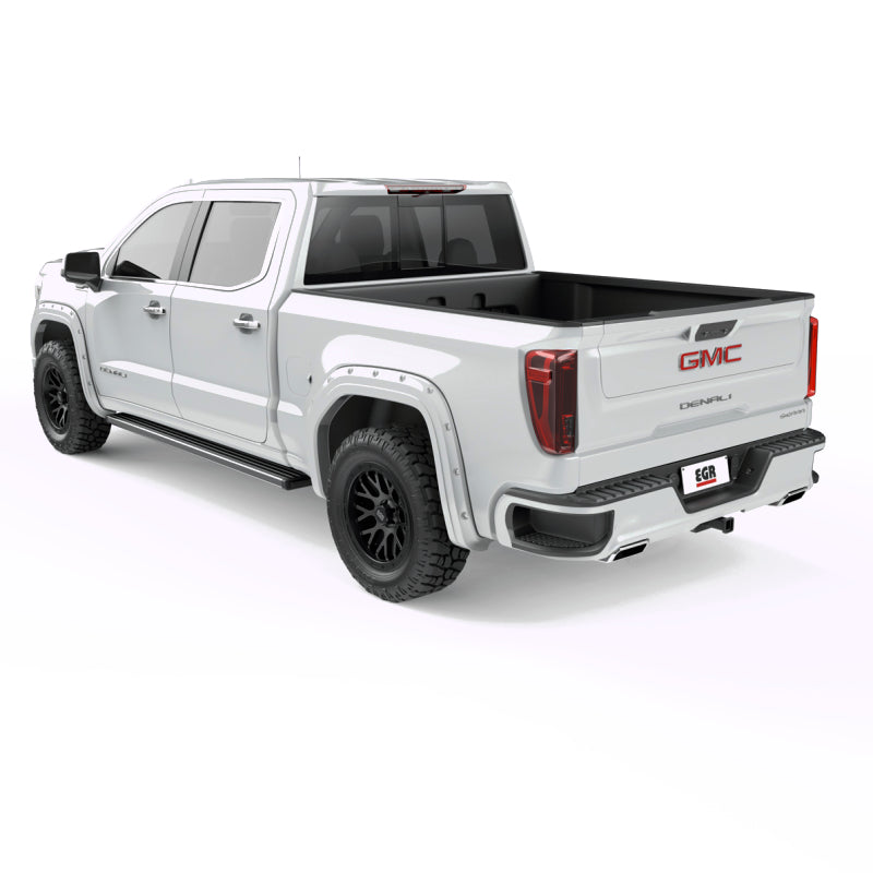 EGR 19-23 Gmc Sierra 1500 Summit Traditional Bolt-On Look Fender Flares White Set Of 4 - Mammoth Racing -