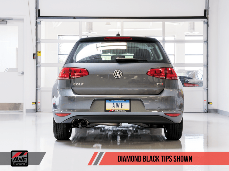 AWE Tuning VW MK7 Golf 1.8T Track Edition Exhaust w/Diamond Black Tips (90mm) - My Store