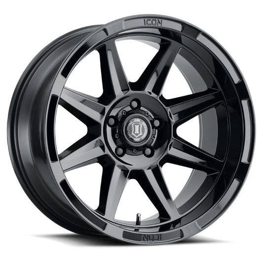 Icon Bandit 20x10 5x5 -24mm 4.5in BS 71.50mm Bore Gloss Black Wheel - Mammoth Racing -