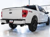 AWE 0FG 21+ Ford F150 Dual Split Rear Cat-Back Exhaust- 5in Diamond Black Tips - My Store