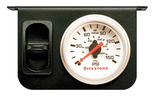 Firestone Air Adj. Leveling Electric Control Panel w/Single Gauge 0-150psi - White (WR17602229) - Mammoth Racing -