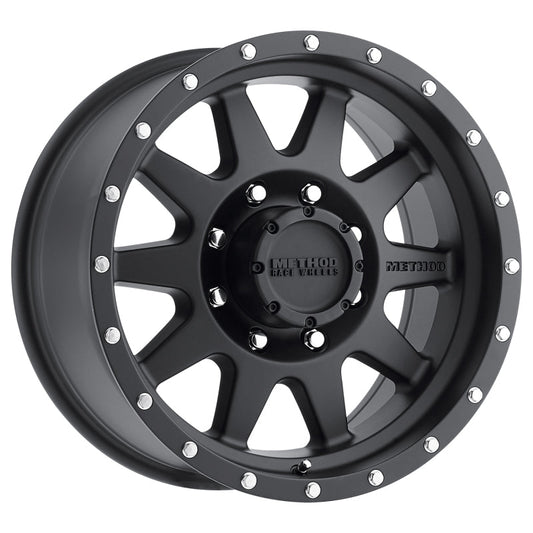 Method Mr301 The Standard 20x9 +18mm Offset 8x170 130.81mm CB Matte Black Wheel - Mammoth Racing -