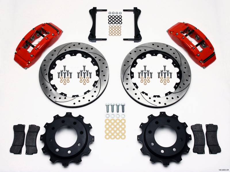 Wilwood Tc6r Rear Kit 16.00in Drilled Red 1999-2010 GM H2 / 2500 4.63 Cntr - My Store