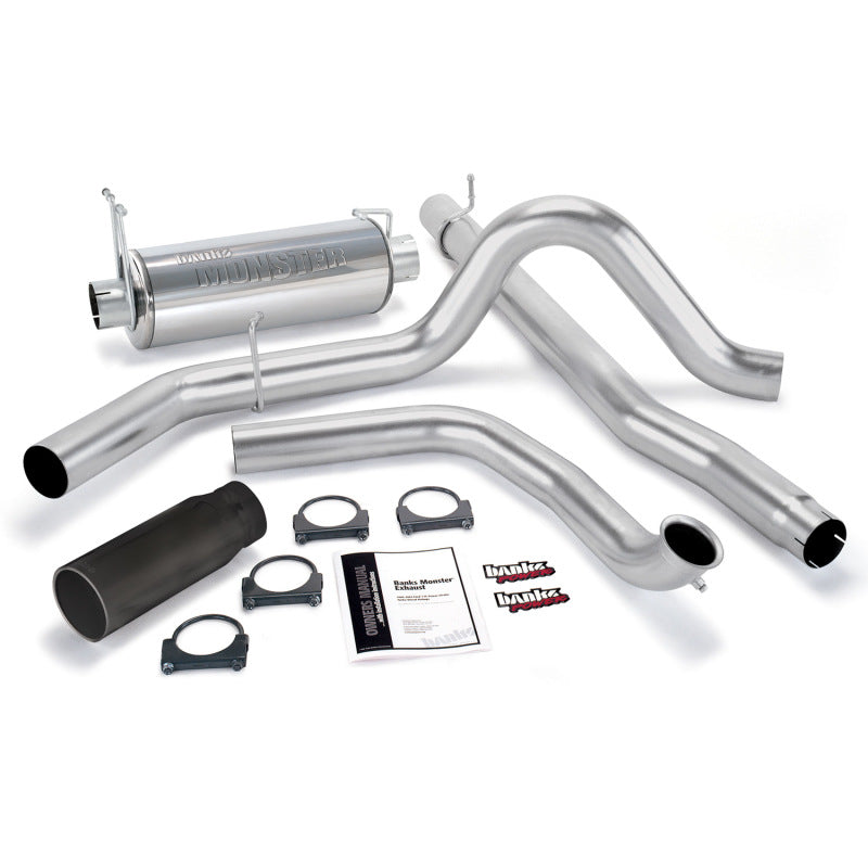 Banks Power 99-03 Ford 7.3L Monster Exhaust System - SS Single Exhaust w/ Black Tip - Mammoth Racing -