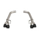 Kooks 2018+ Mustang 5.0l 4V OEM x 3in Axle-Back Exhaust w/Muffler Deletes & 4in Black Quad Tips - Mammoth Racing -