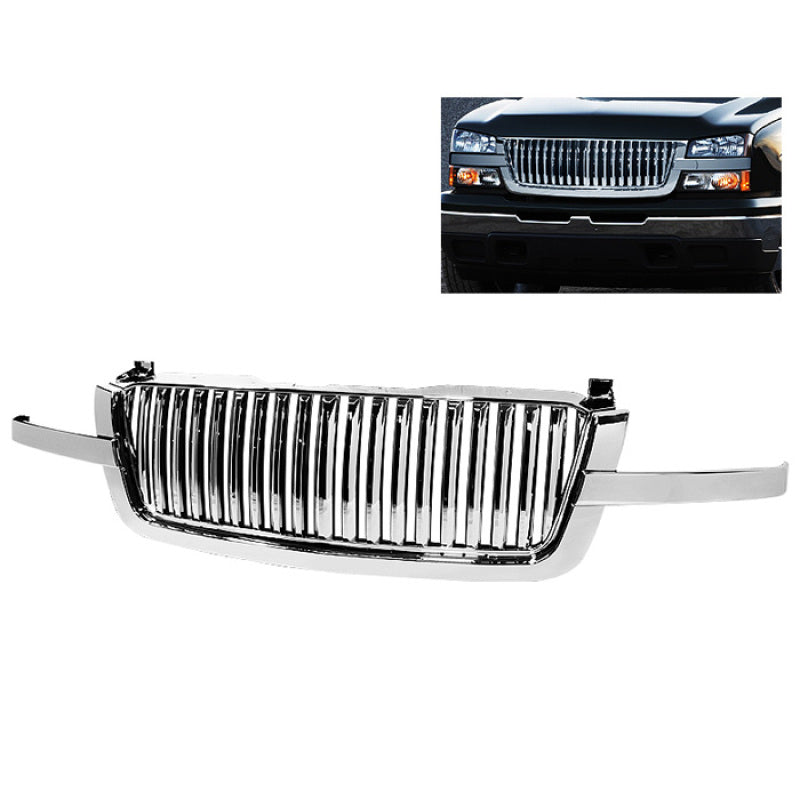 Xtune Chevy Silverado 03-06 3 pcs Front Grille Chrome GRI-SP-CS03-3PCS-C - Mammoth Racing -