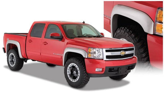 Bushwacker 07-14 Chevy Silverado 2500 HD Fleetside Extend-A-Fender Style Flares 4pc - Black - Mammoth Racing -