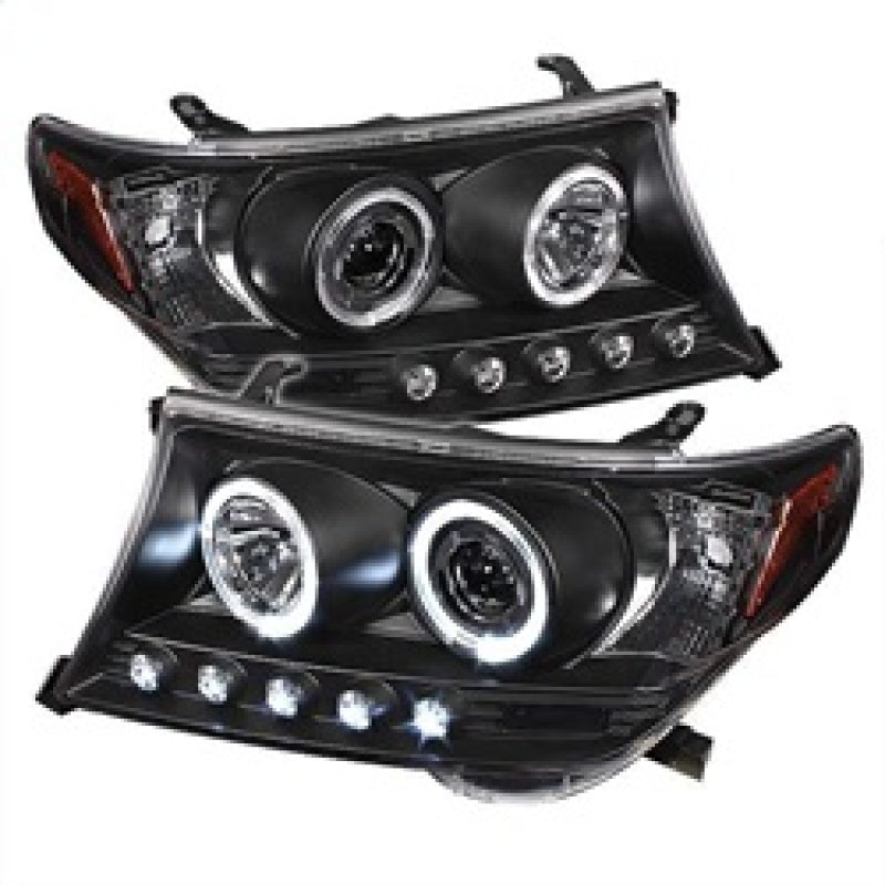 Spyder Toyota Land Cruiser 08-11 Projector Headlights LED Halo LED Blk PRO-YD-TLAND08-HL-BK - Mammoth Racing -