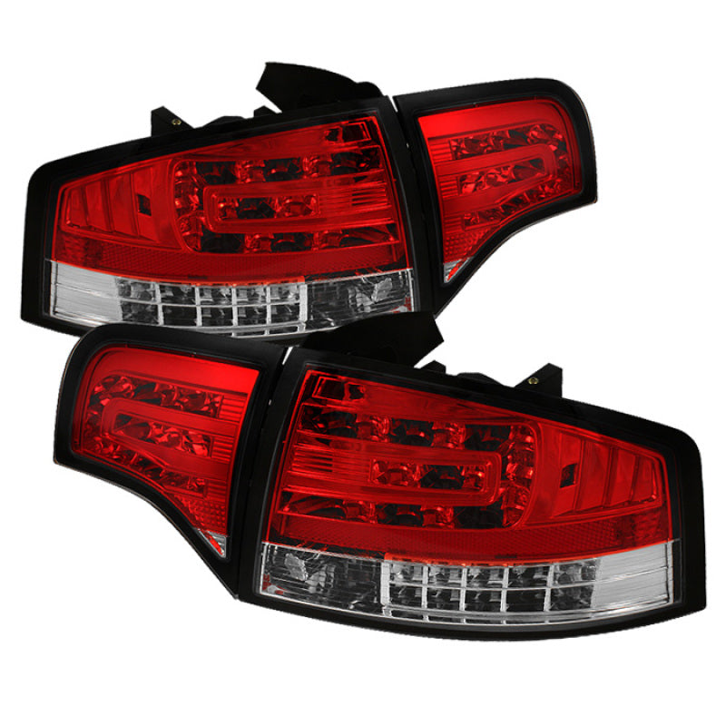 Spyder Audi A4 4Dr 06-08 LED Tail Lights Red Clear ALT-YD-AA406-G2-LED-RC - Mammoth Racing -