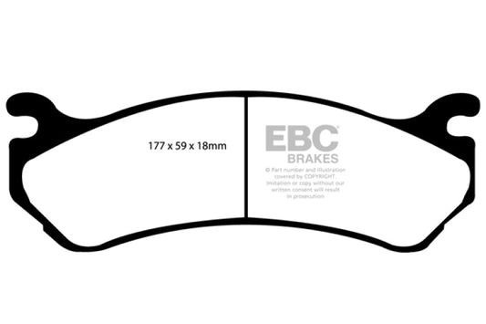 EBC 02 Cadillac Escalade 5.3 (Akebono rear caliper) Yellowstuff Front Brake Pads - My Store