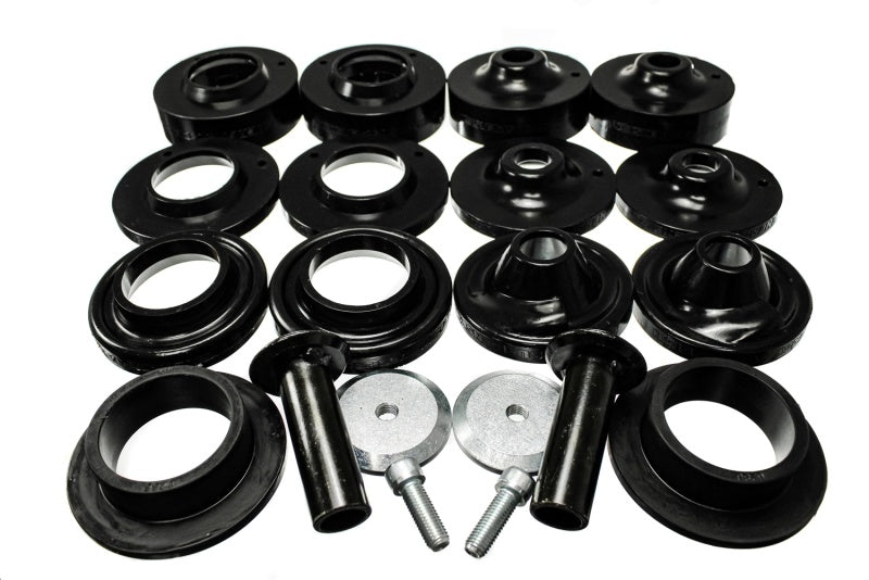 Energy Suspension 18+ Jeep Wrangler JL Black Rock-Flex 2in Adjustable Coil Spacer Set - Mammoth Racing -