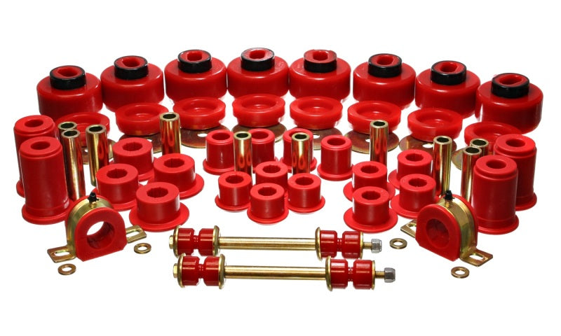 Energy Suspension 99-06 Chevy C1500 New Body Style Silverado 2WD Red Hyper-flex Master Bushing Set - Mammoth Racing -