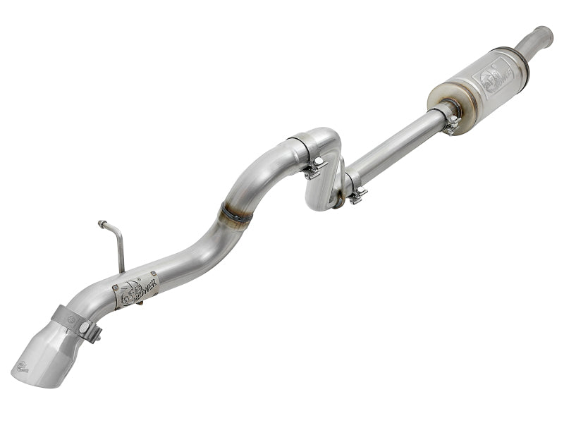 aFe MACH Force-Xp 2.5in 409SS Axle-Back Hi-Tuck Exh Sys w/ Pol Tip 18-20 Jeep Wrangler (JL) V6 3.6L - Mammoth Racing -