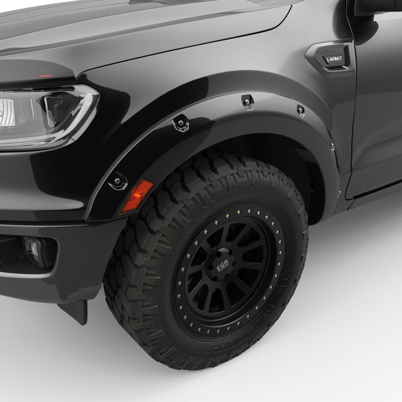 EGR 19-22 Ford Ranger Painted To Code Shadow Traditional Bolt-On Look Fender Flares Black Set Of 4 - Mammoth Racing -