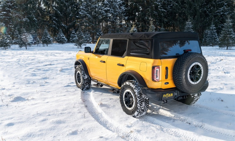 N-Fab RKR Step System 2021 Ford Bronco 4 Door - Tex. Black - 1.75in - Mammoth Racing -