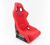 NRG FRP Bucket Seat ULTRA Edition - Large (Red Alcantara/Gold Glitter Back) - My Store